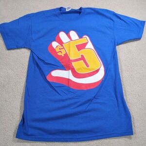 Vtg Y2K Subway 5 Dollar Footlong $5 Five Work T-Shirt Blue Promo Tee Mens Medium